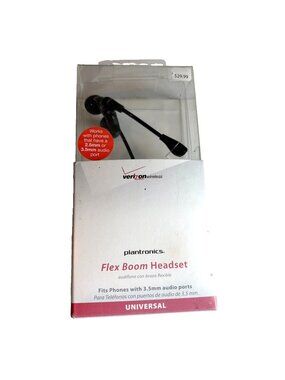 Verizon Plantronics Flex Boom Headset Universal 3.5 2.5mm Audio Port New Sealed